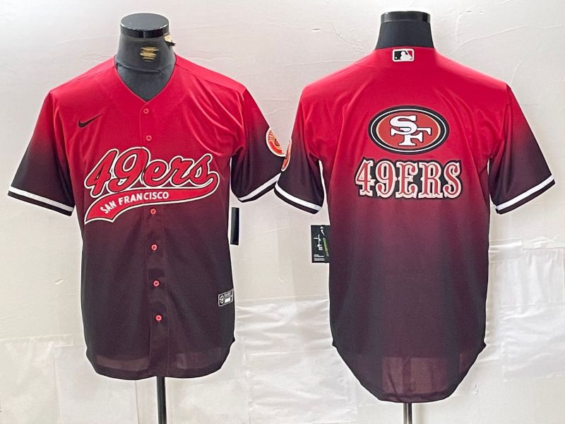 Men San Francisco 49ers Blank Red Joint Name 2024 Nike Limited NFL Jersey style 5->philadelphia 76ers->NBA Jersey